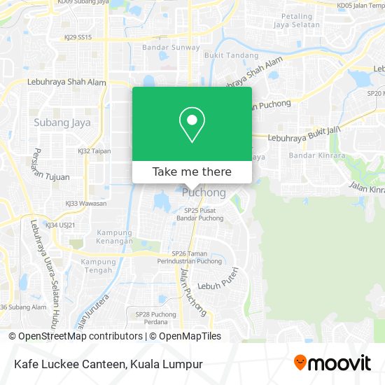 Peta Kafe Luckee Canteen