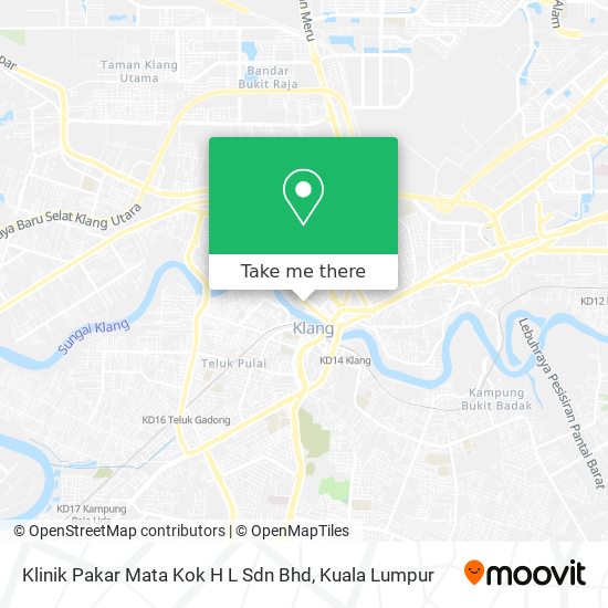 Peta Klinik Pakar Mata Kok H L Sdn Bhd