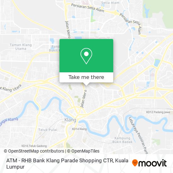 ATM - RHB Bank Klang Parade Shopping CTR map