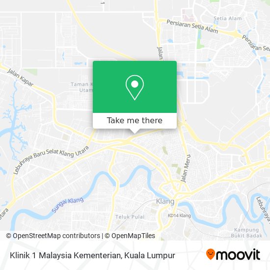 Klinik 1 Malaysia Kementerian map