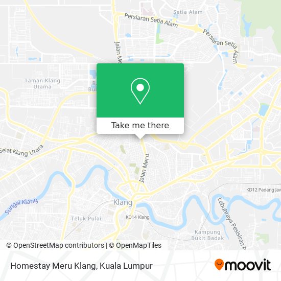 Homestay Meru Klang map