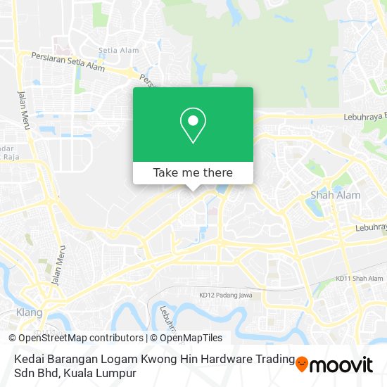 Kedai Barangan Logam Kwong Hin Hardware Trading Sdn Bhd map