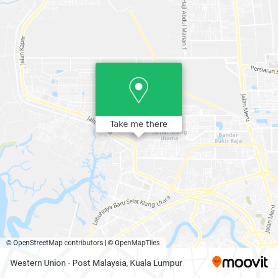 Western Union - Post Malaysia map