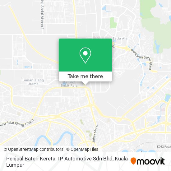 Penjual Bateri Kereta TP Automotive Sdn Bhd map