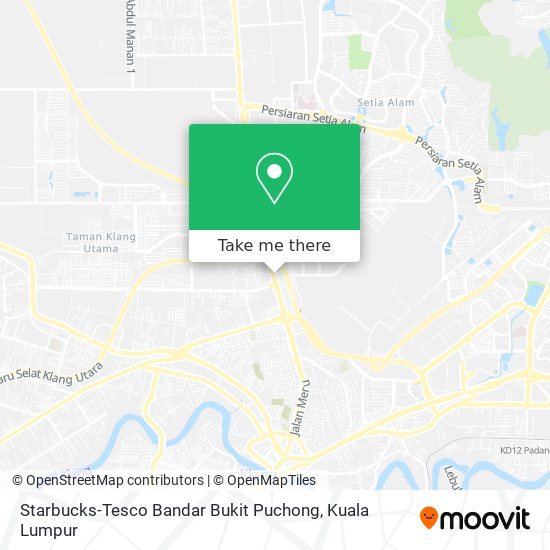 Peta Starbucks-Tesco Bandar Bukit Puchong