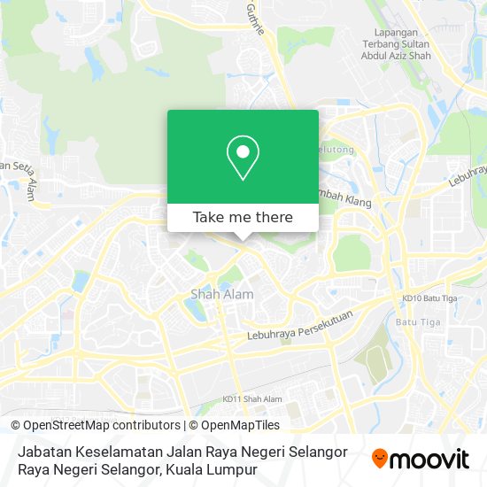 Jabatan Keselamatan Jalan Raya Negeri Selangor Raya Negeri Selangor map