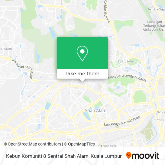 Peta Kebun Komuniti 8 Sentral Shah Alam