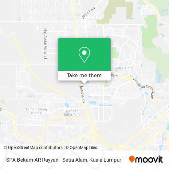 SPA Bekam AR Rayyan - Setia Alam map