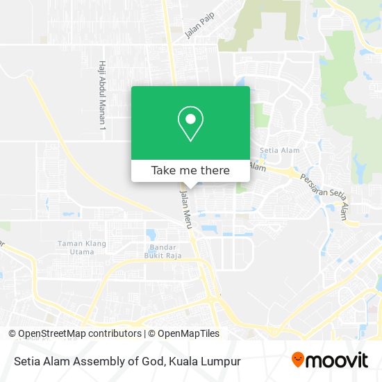 Setia Alam Assembly of God map