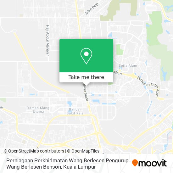Perniagaan Perkhidmatan Wang Berlesen Pengurup Wang Berlesen Benson map