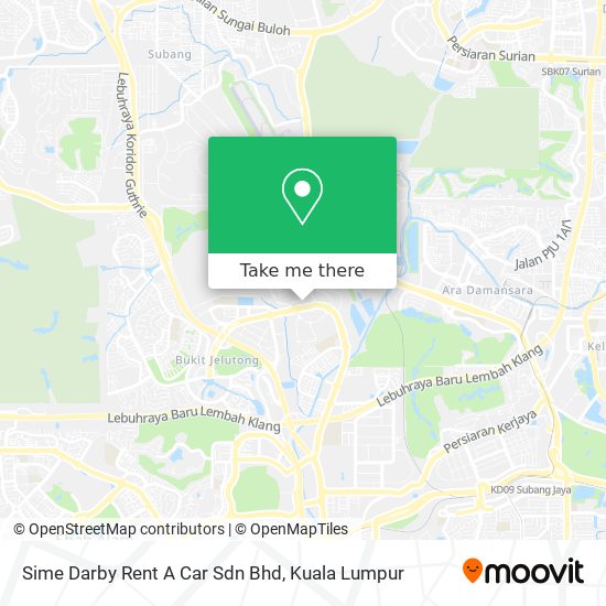 Peta Sime Darby Rent A Car Sdn Bhd