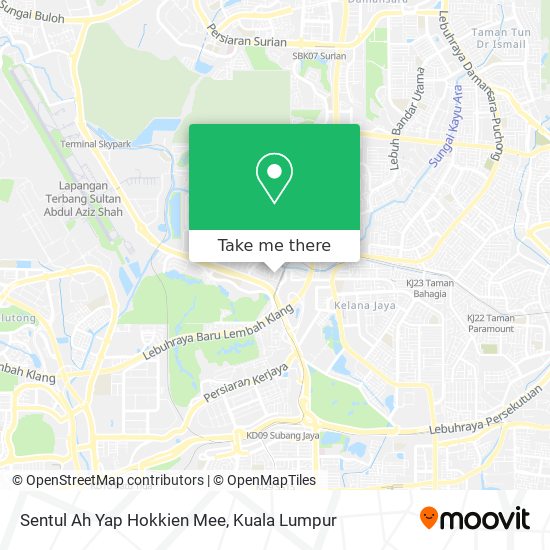 Sentul Ah Yap Hokkien Mee map