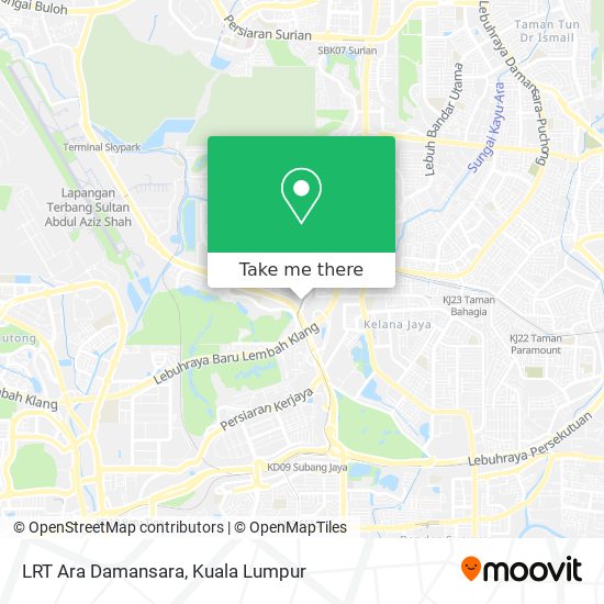 LRT Ara Damansara map