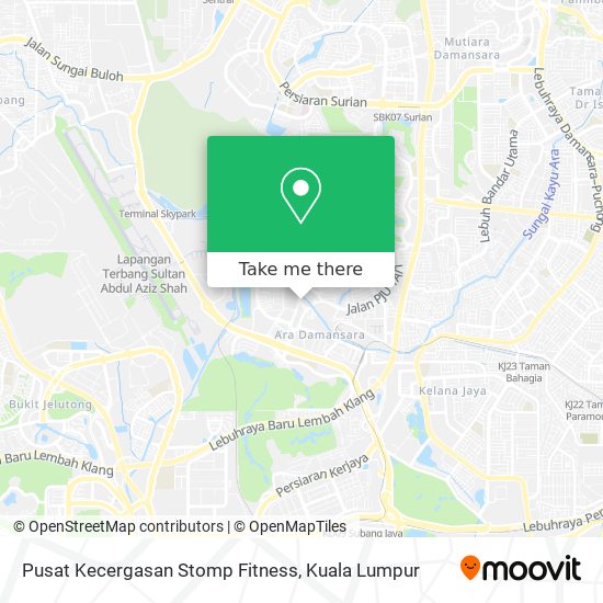 Peta Pusat Kecergasan Stomp Fitness