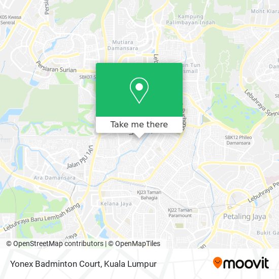 Yonex Badminton Court map