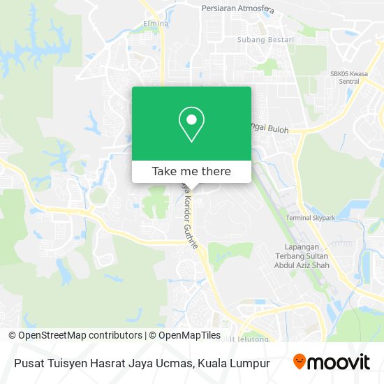 Peta Pusat Tuisyen Hasrat Jaya Ucmas