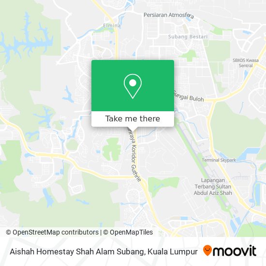 Aishah Homestay Shah Alam Subang map