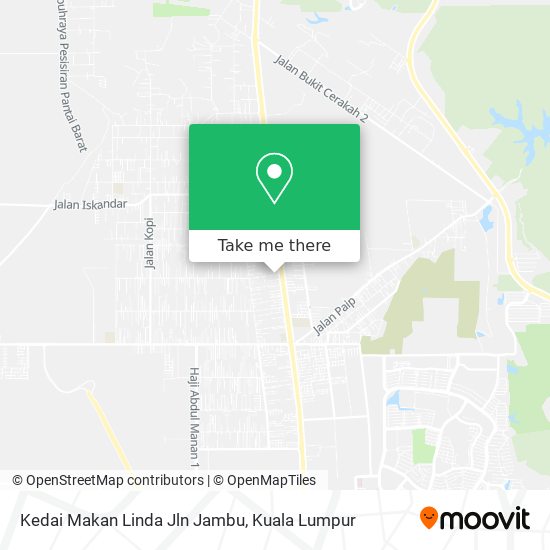 Peta Kedai Makan Linda Jln Jambu