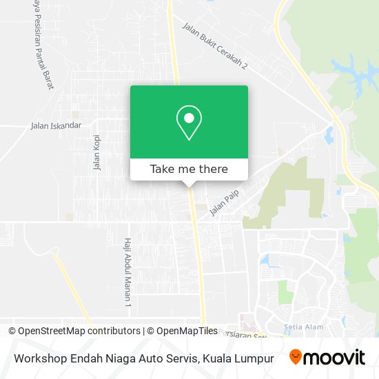 Workshop Endah Niaga Auto Servis map