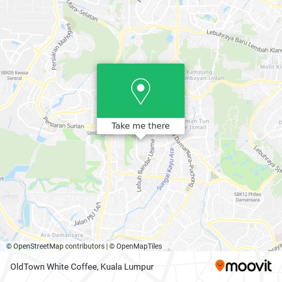 OldTown White Coffee map