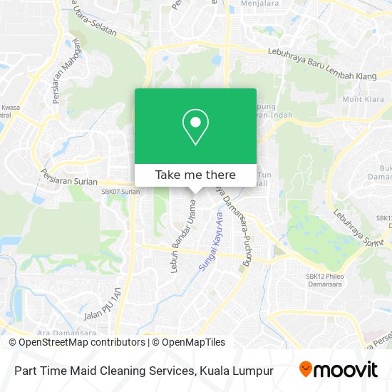 Part Time Maid Cleaning Services map