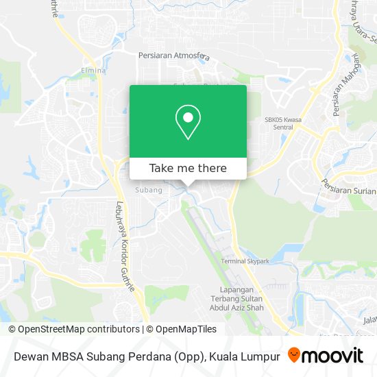 Peta Dewan MBSA Subang Perdana (Opp)