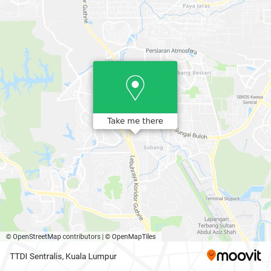 TTDI Sentralis map