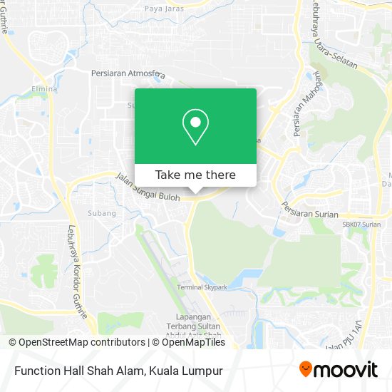 Function Hall Shah Alam map