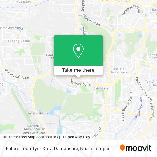 Future Tech Tyre Kota Damansara map