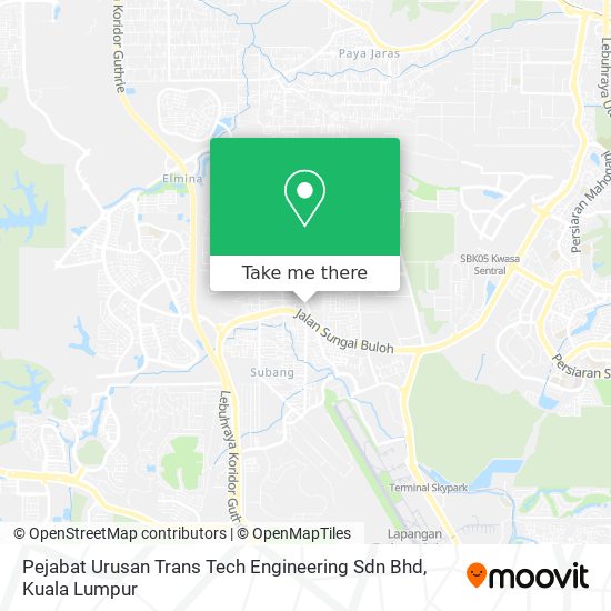 Pejabat Urusan Trans Tech Engineering Sdn Bhd map