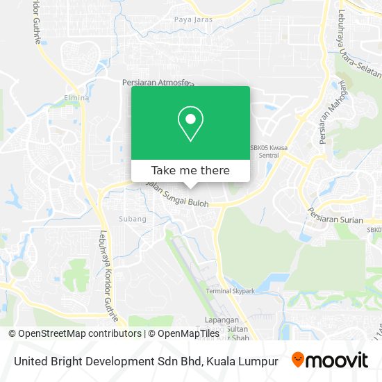 United Bright Development Sdn Bhd map