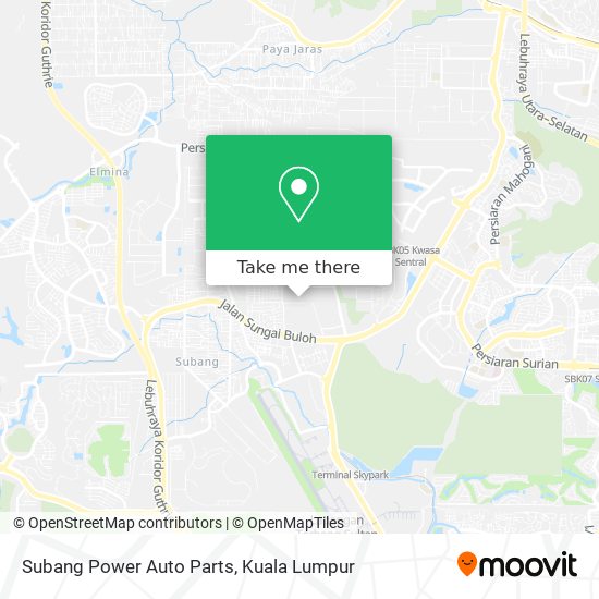 Peta Subang Power Auto Parts