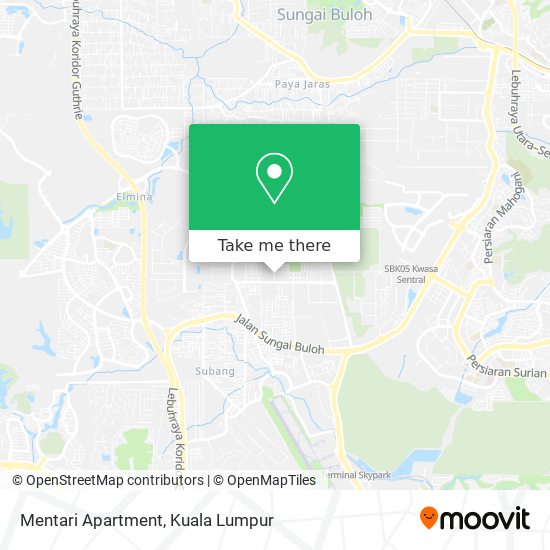 Mentari Apartment map