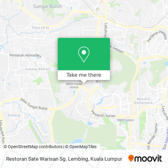 Restoran Sate Warisan Sg. Lembing map