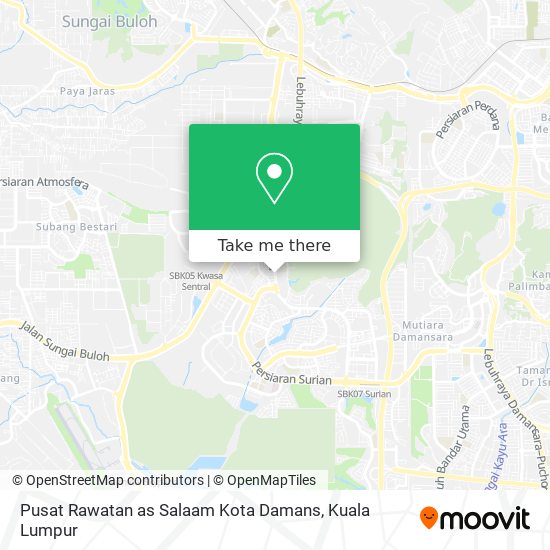 Pusat Rawatan as Salaam Kota Damans map