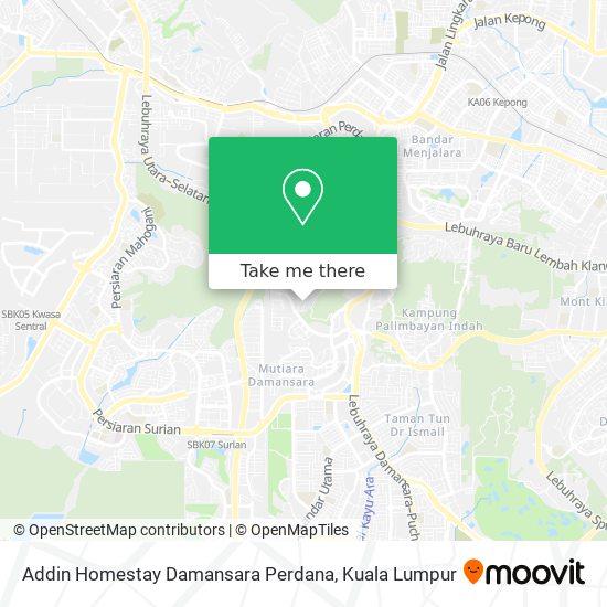 Addin Homestay Damansara Perdana map