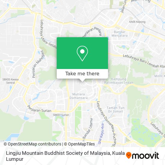 Peta Lingjiu Mountain Buddhist Society of Malaysia
