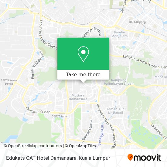 Peta Edukats CAT Hotel Damansara