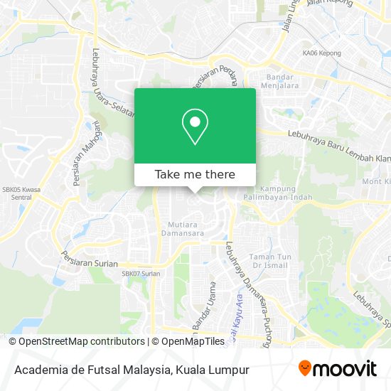 Peta Academia de Futsal Malaysia