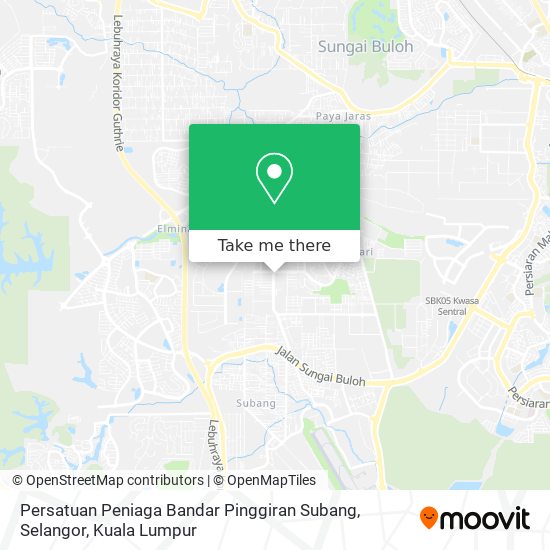 Persatuan Peniaga Bandar Pinggiran Subang, Selangor map