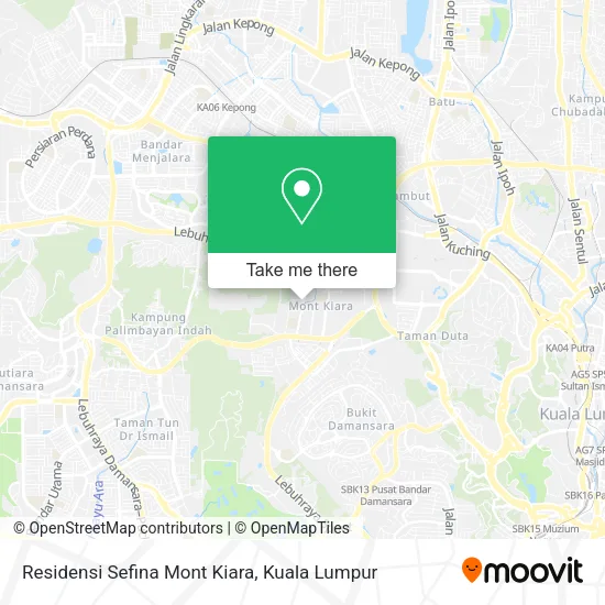 Residensi Sefina Mont Kiara map