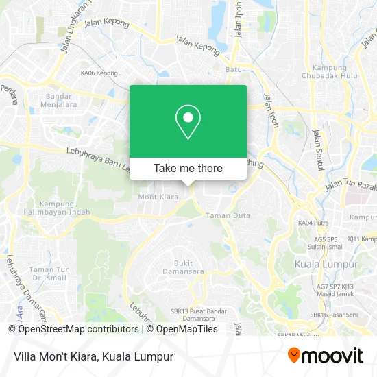 Villa Mon't Kiara map