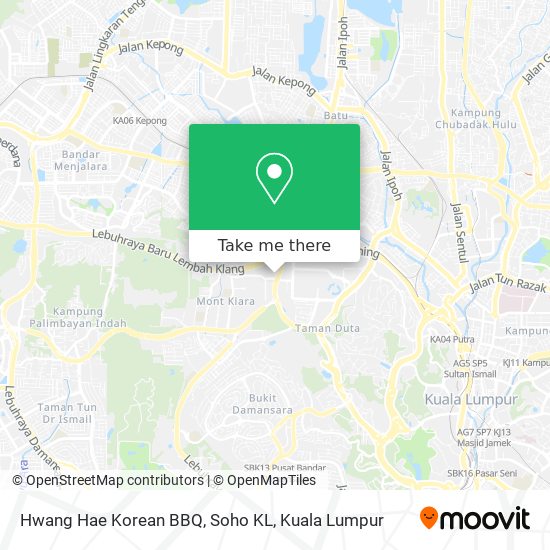 Hwang Hae Korean BBQ, Soho KL map