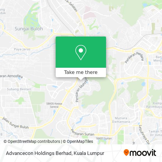 Advancecon Holdings Berhad map