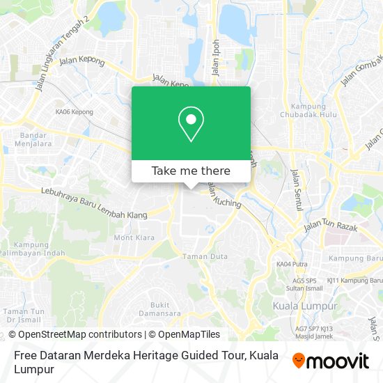 Free Dataran Merdeka Heritage Guided Tour map