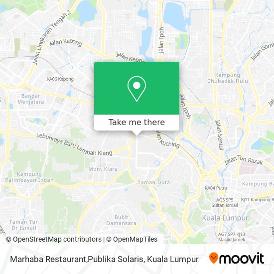Marhaba Restaurant,Publika Solaris map