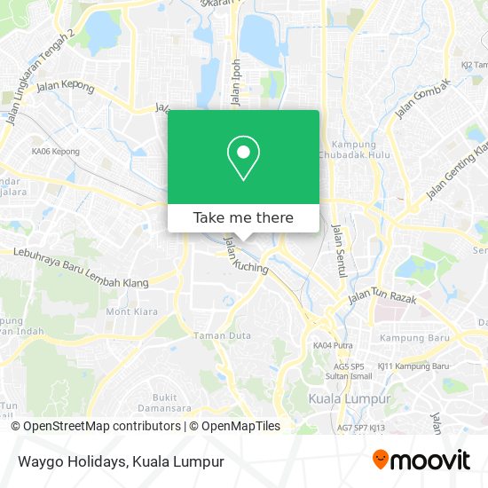 Waygo Holidays map