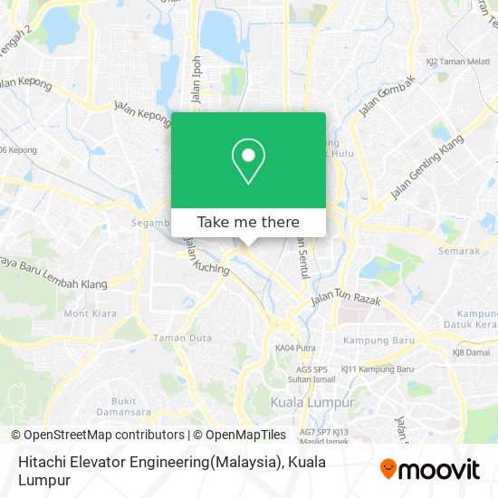 Peta Hitachi Elevator Engineering(Malaysia)