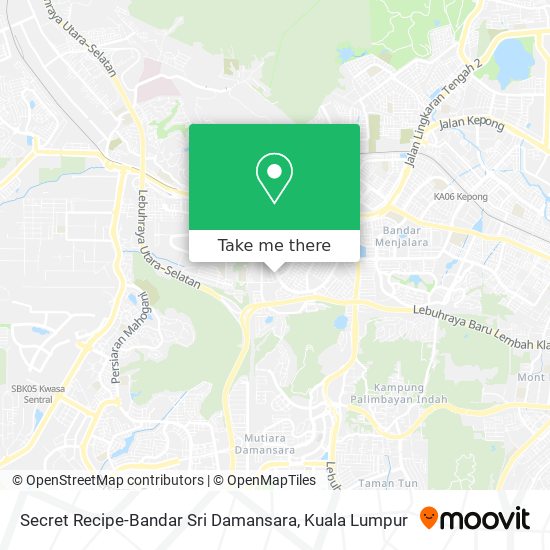 Secret Recipe-Bandar Sri Damansara map