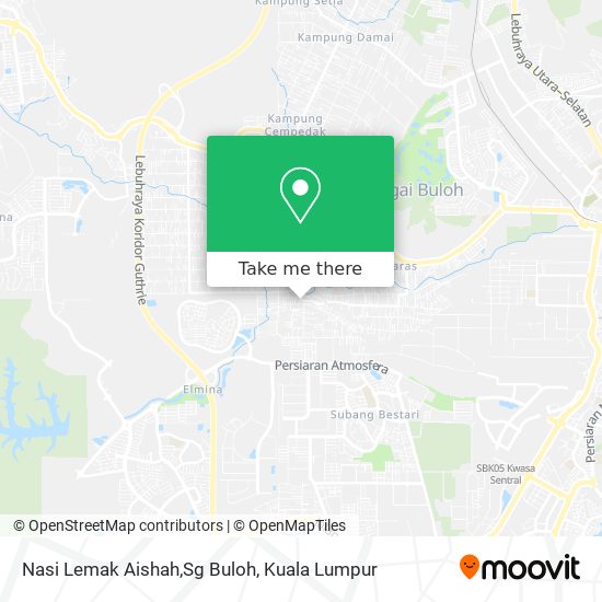 Peta Nasi Lemak Aishah,Sg Buloh